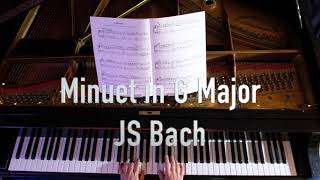 JS Bach Minuet in G major  Lisa Moore piano