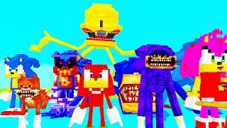 SUPER YELLOW SHIN SONIC Joins Shin Sonic Family To Fight Against Camera Man In Minecraft