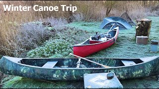 winter canoe trip : Dutch National Park Biesbosch  / finding Kababoes