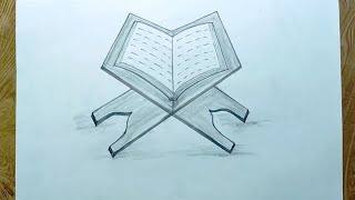 Thoga drawing/ Holi book stand drawing/Quran drawing