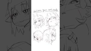 How to draw Anime face any angle #shorts #manga #drawing #art #イラスト #アニメ #歌ってみた