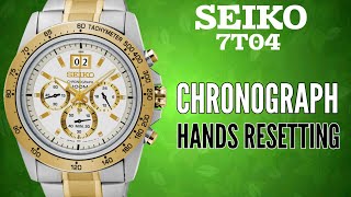 How to reset the chronograph hands on the Seiko 7T04 model SPC228 timepiece