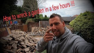 How to build a mancave or garden room.. Day 1 Demolition .........The Family Project Begins