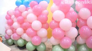 under a minute balloon wall