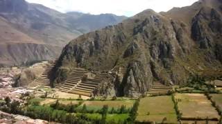 Ollantaytambo view from the old inca granary