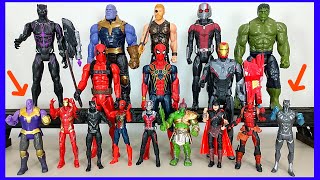 17 Bonecos Vingadores Ultimato-Homem Aranha,Homem de Ferro, Hulk,Thanos,Thor,Deadpool,Pantera Negra