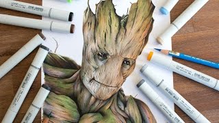 Drawing Groot - Guardians of the Galaxy