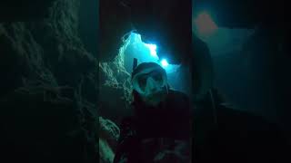 Would you do this? #sea #ocean #cave #diving #scary #shorts