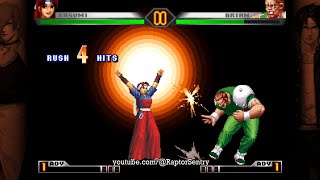 KOF 98 UMFE Kasumi TOD 100% 18 Hit Corner Combo (Advanced Mode, FIVE STOCKS REQUIRED)