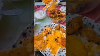 Dal chawal Aloo ki bhujiya,Gola Kabab Tomato ki Chutni Salad Dahi #yt #food #quickrecipe #ytshorts