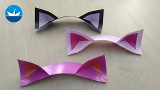 Кошачьи ушки из бумаги/Paper cat ears/Ободок кошачьи ушки