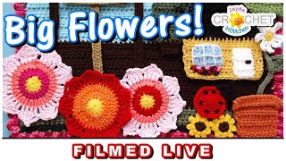 Big Flower Appliqué for our Garden Wall Hanging - LIVE Crochet Workshop 💗 May 27, 2024