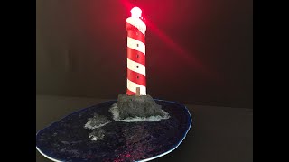 How to make a Lighthouse Diorama in an IKEA plate / epoxy resin ideas / brick art / resin artwork