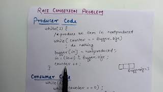 Race Condition | bounded buffer producer consumer problem | process synchronization | GATE | UGC NET