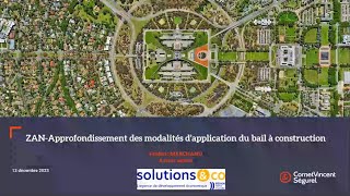 [Webinaire] ZAN : approfondissement des modalités d'application du bail à construction