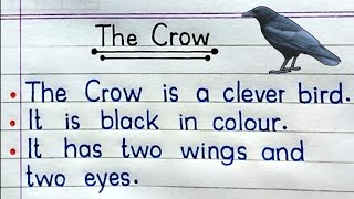 10 lines on the Crow || The crow 10 lines Essay || The Crow Essay in english || The Crow ||