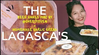 Easy homemade pandesal garlic bread plus @cheesyoven's beef baked mac!