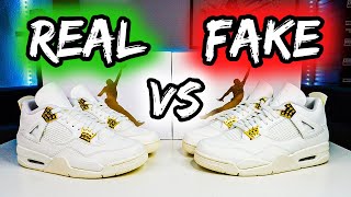 ⚠️REAL vs FAKE (REPLICA,UA) JORDAN 4 METALLIC GOLD ⚠️ APRENDE A DISTINGUIRLAS!