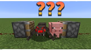 spider + pig = ??? Minecraft