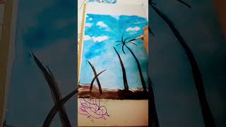 scenery  #viral🏖️#viral  #youtubeshorts #drawing #painting