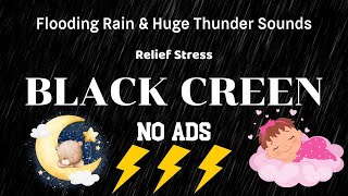 Sleep Hypnosis To Fall Asleep In 3 Minutes _ Flooding Rain & Huge Thunder Sounds _ Relief Stress