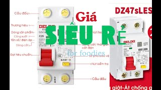 Rcbo Át chống giật dòng rò Delixi C63 C40 C32 C20 C16   Dòng 2P   Át tổng gia đình, cb chống giật