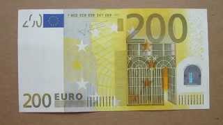 200 Euro Banknote (Two Hundred Euro / 2002), Obverse & Reverse