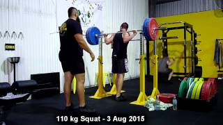 110 kg Squat - 3 Aug 2015