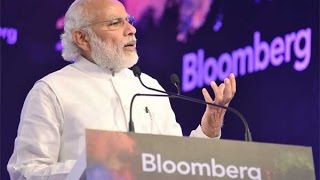 PM Modi Slams Congress, Bloomberg Summit Full speech | Promotes Govt Scheme 29th March