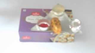 German Silver Pooja Thali & Haldirams Sonpapdi