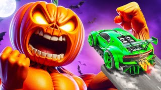 CARS vs HALLOWEEN OBSTACLES in GTA 5!