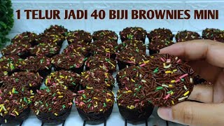 EKONOMIS‼️ BROWNIES MINI KUKUS HANYA 1 TELUR JADI 40 PCS - RASANYA SUPER NYOKLAT DAN TEKSTURE MOIST