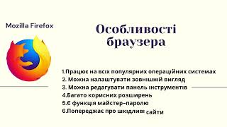 Інфоурок з цифрової грамотності.  Браузери