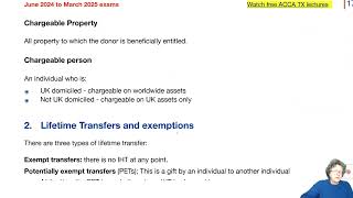 Chapter 23 Inheritance Tax (part 1) -  ACCA TX-UK Taxation (FA 2023)