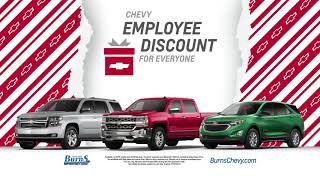 Chevy Employee Discount for Everyone at Burns Chevrolet | (803) 366-9414 | Rock Hill SC