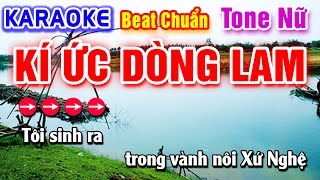 Kí Ức Dòng Lam Karaoke Beat Chuẩn Tone Nữ - Hà My Karaoke