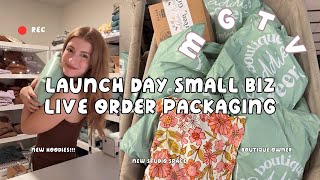 Launch day live order packaging for my small business boutique! MGTV!