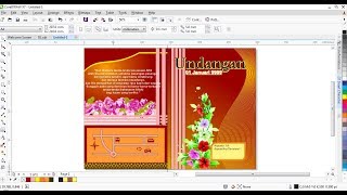 Desain cover kartu undangan di coreldraw