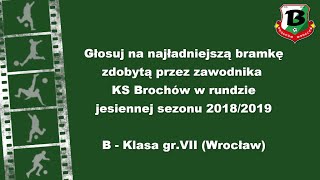 Głosowanie - Najładniejsza bramka rundy jesiennej 18/19 strzelona przez zawodnika KS Brochów.