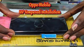 Oppo Mobile _Uv_ Temper Glass _ Installation _ Alexa _Anbu Mobiles