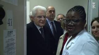 Il Presidente della Repubblica Sergio Mattarella in visita presso l'INMP