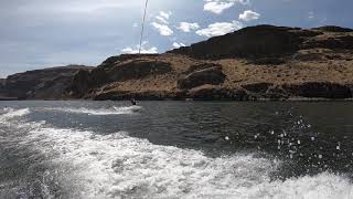 Ernesto Wake Boarding on Columbia River!