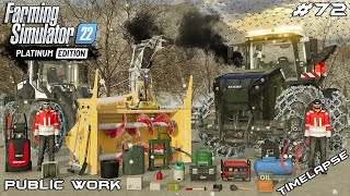 WINTER SERVICES WITH CLAAS EQUIPMENT AND CHAINS | Public Work | Farming Simulator 22 | Episode 72