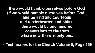 If We Would Humble Ourselves