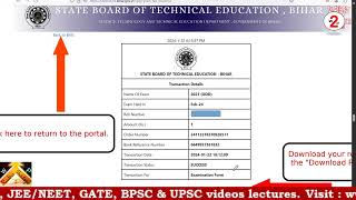 SBTE Bihar Polytechnic Semester Examination Form Kaise Bharen