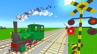 railway railroad crossing trains Minecraft 【踏切アニメ】