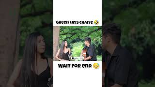 Green Lays Chaiye 🤣 | Irrating Prank On Cute Girl #shorts #prankshorts #viralb #funny #comedy