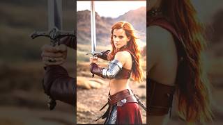 Emma Watson is Red Sonja, AI image generated cosplay lookbook Art woman - You Won't Believe