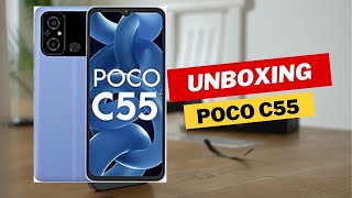 POCO C55 Unboxing & First Impressions⚡6.7" Screen, MediaTek Helio G85 & More