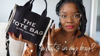 What's In My Bag? | Marc Jacobs Small Jacquard Tote Bag Review + Rose Forever Unboxing